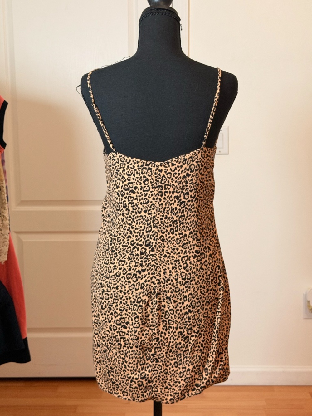 Reformation Y2K Leopard Print Slip Mini Dress Sz S - Picture 3 of 6